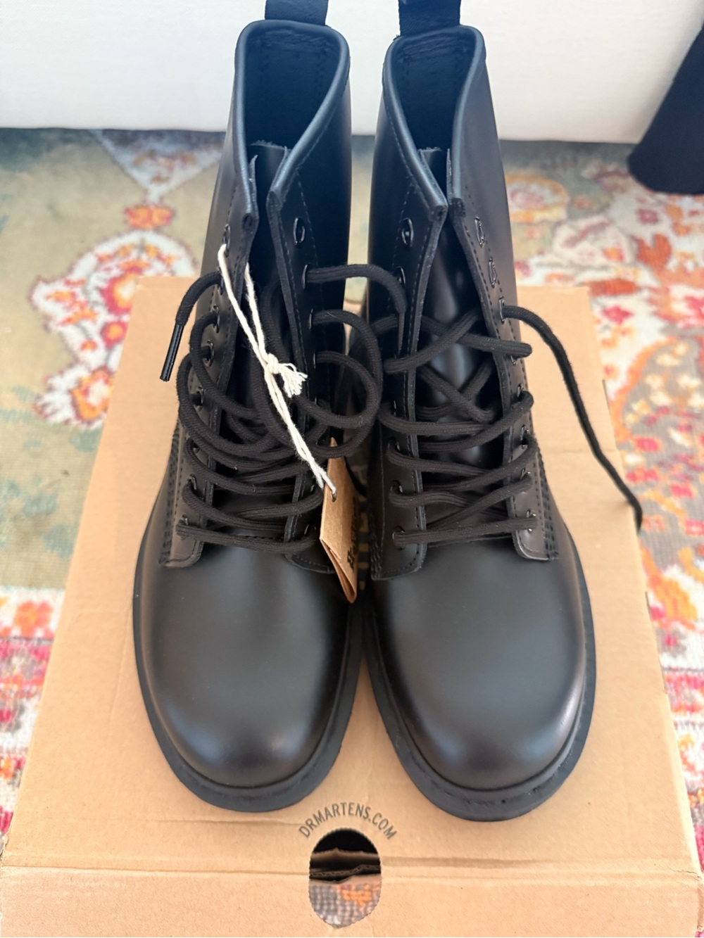 Dr. Martens Black Lace-Up 8-Eye Combat Boots